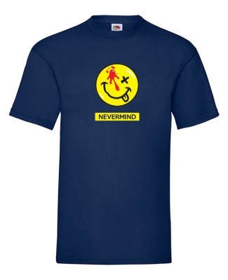 ΜΠΛΕ  T-shirt FRUIT OF THE LOOM με στάμπα A6788